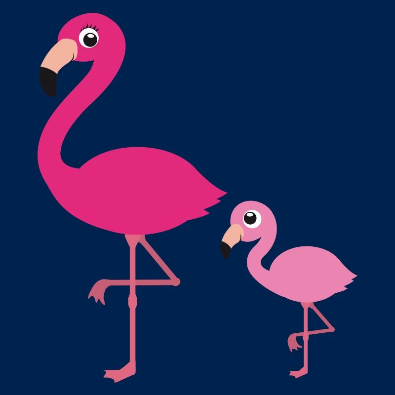 Flamingo Mutter mit Kind