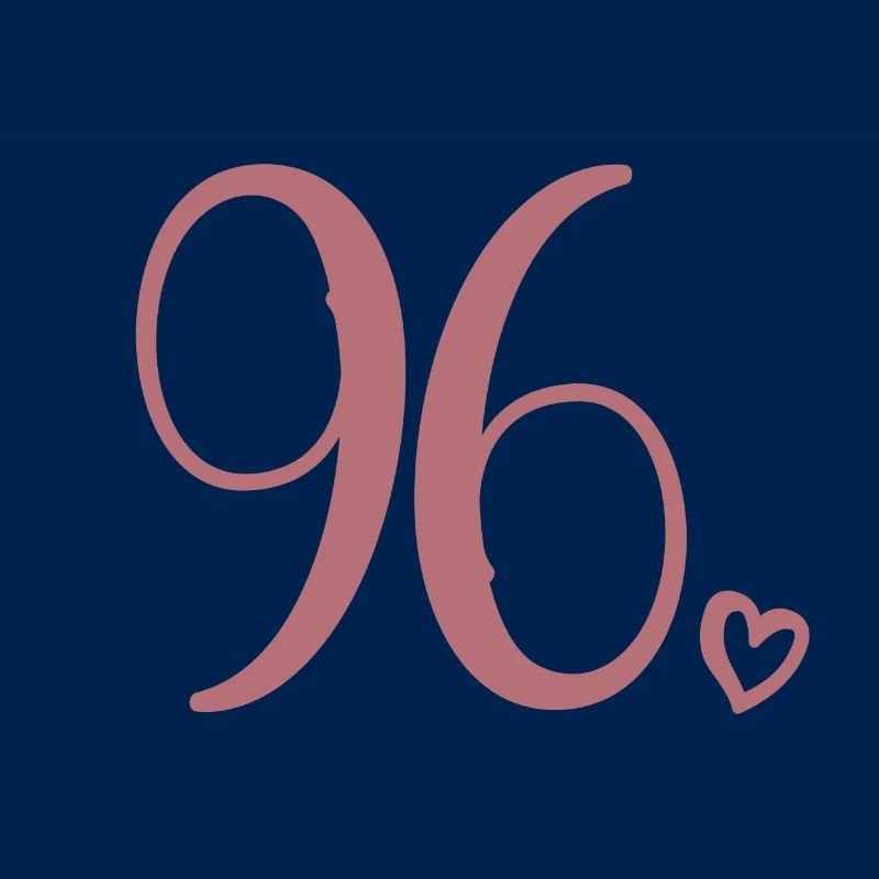 Cute Number 96, 96 Years Old, 96th Birthday Gift