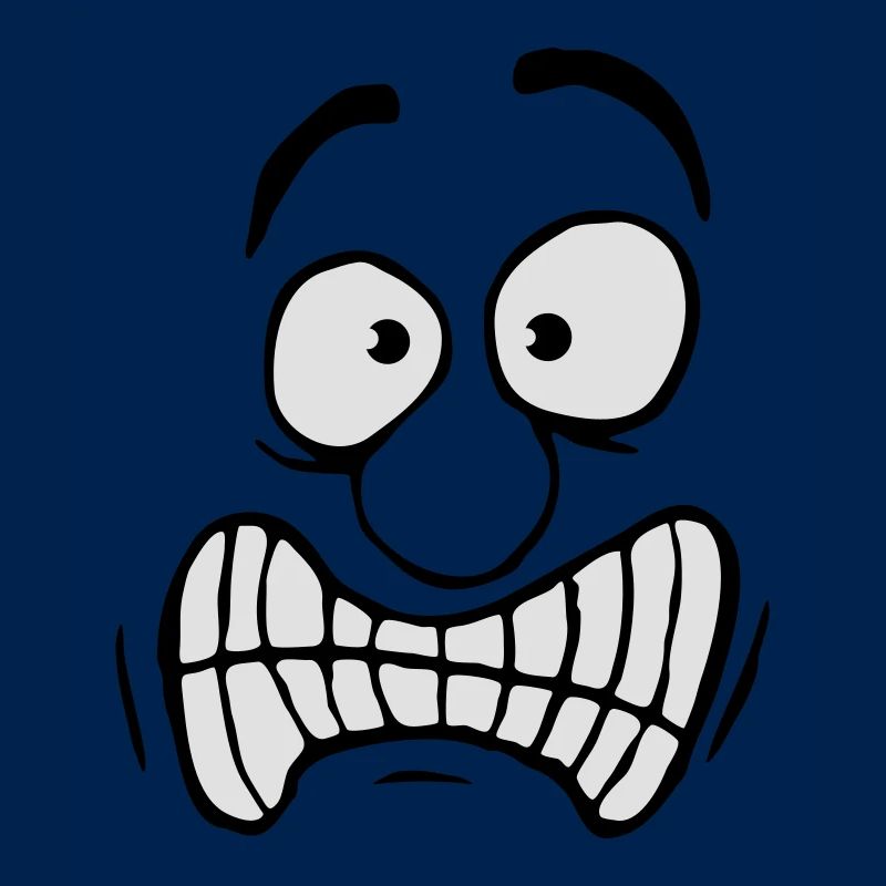 Insecure Anxious Comic Cartoon Face