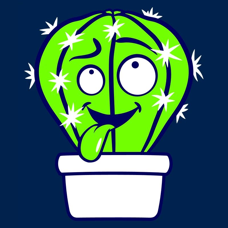 Cactus Cacti Face Prickly Funny Grimace