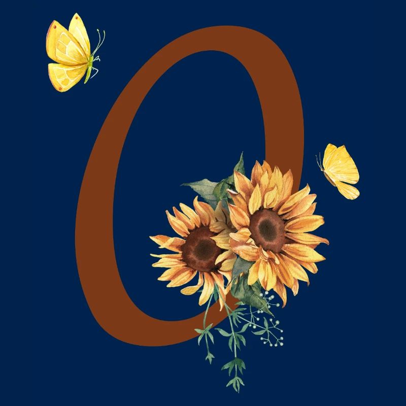 Buchstabe o Sonnenblumenschmetterling