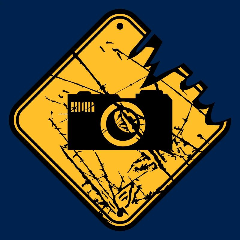 Caméra signe de danger AVERTISSEMENT