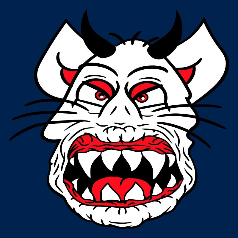 Demon Monster Cat Halloween Horror Devil Horns