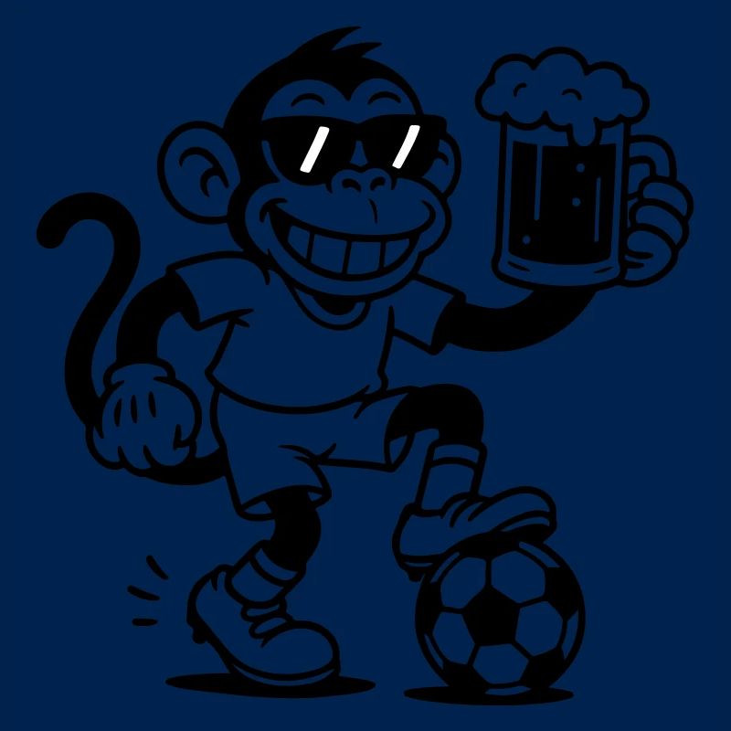 Bier Affe Fussball