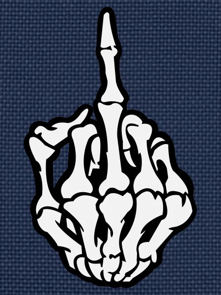 Skull Middle Finger