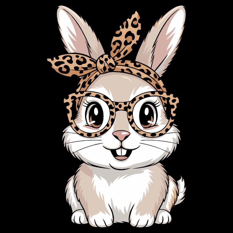 Cute Rabbit Easter Leopard Year of the Rabbit