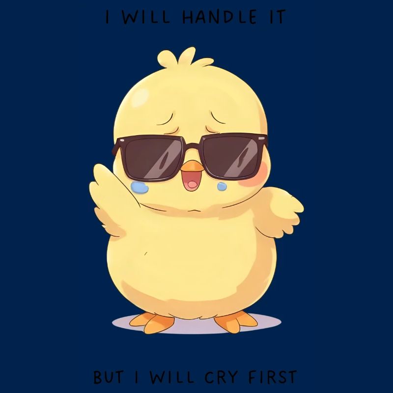 I Will Handle It – Crying Chick with Glasses