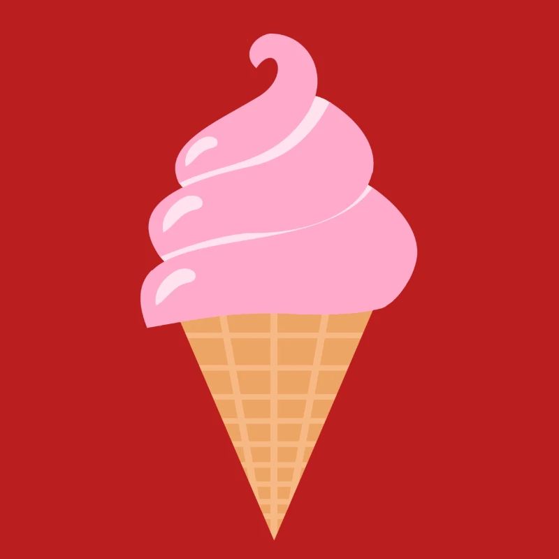 Softeis Eis - Rosa Sommer Eis