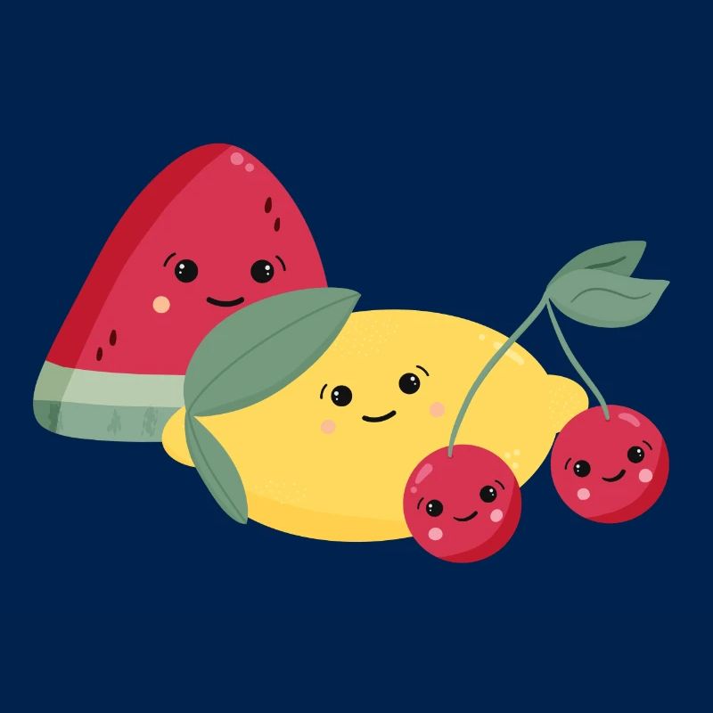 Pastèque, citron et cerises