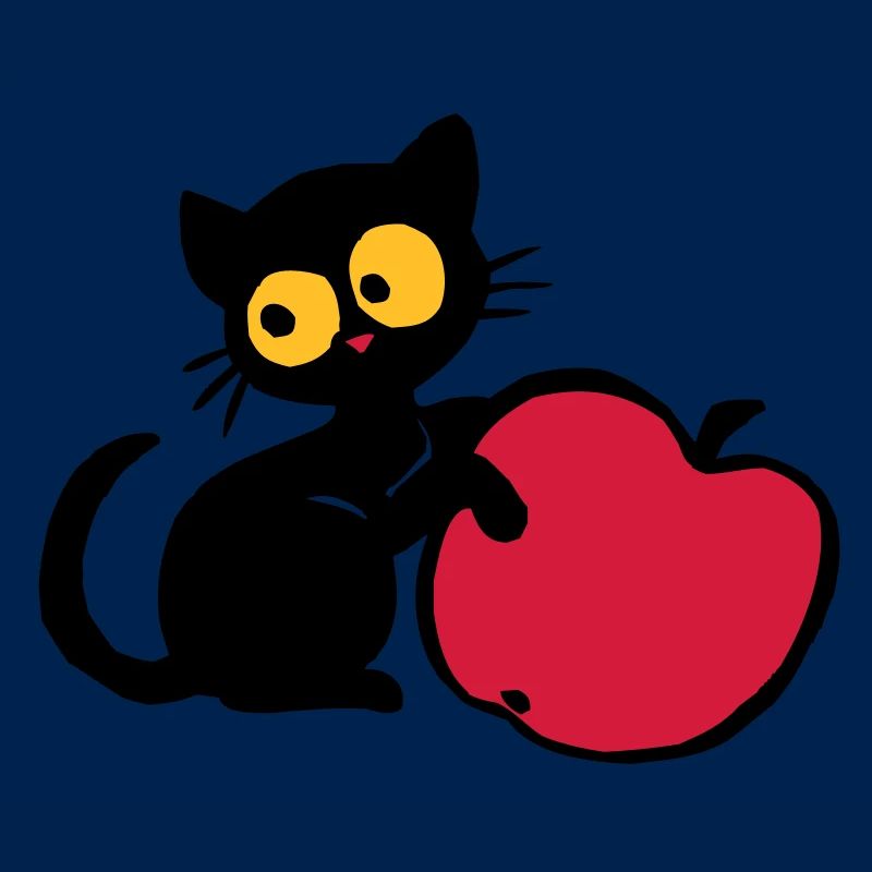 Kitten with apple