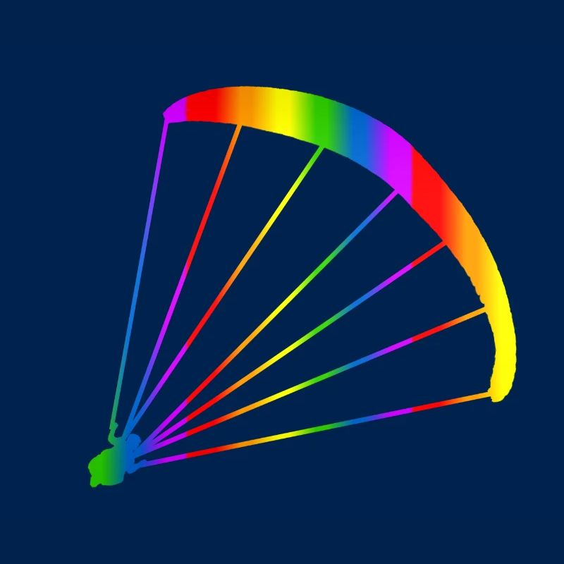 Bunter Gleitschirm Regenbogen