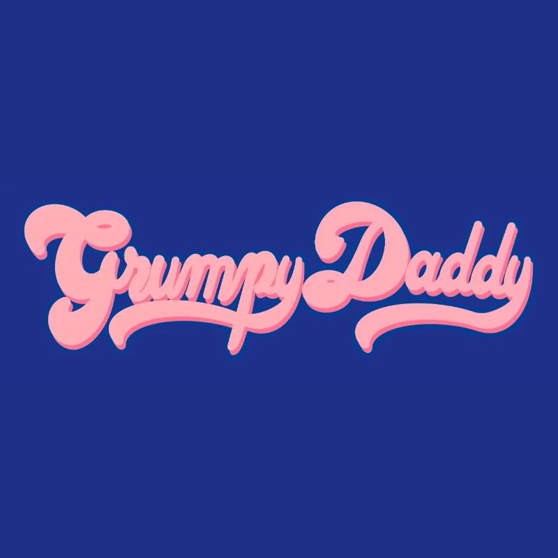 Grumpy Daddy Retro Script - Farbe "Bubble Gum"