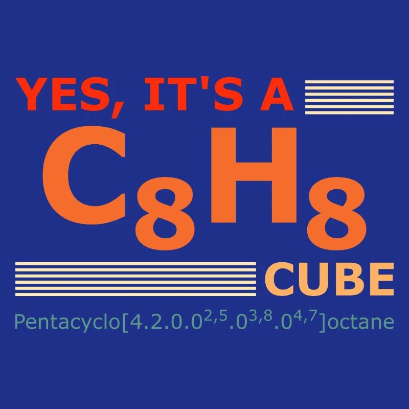 C8H8 Cubane – Yes it's a Cube retro Chemistry