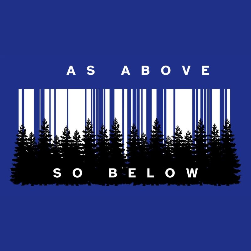 As Above So Below Forest Barcode