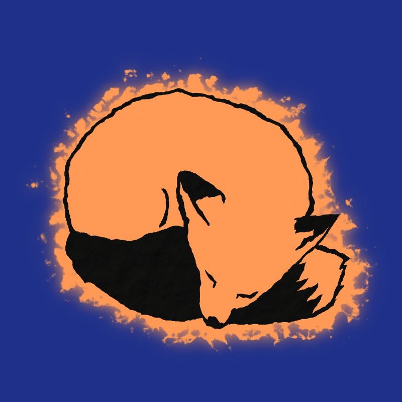 Fox Sleeping: Cute, Kawaii & Comic Style