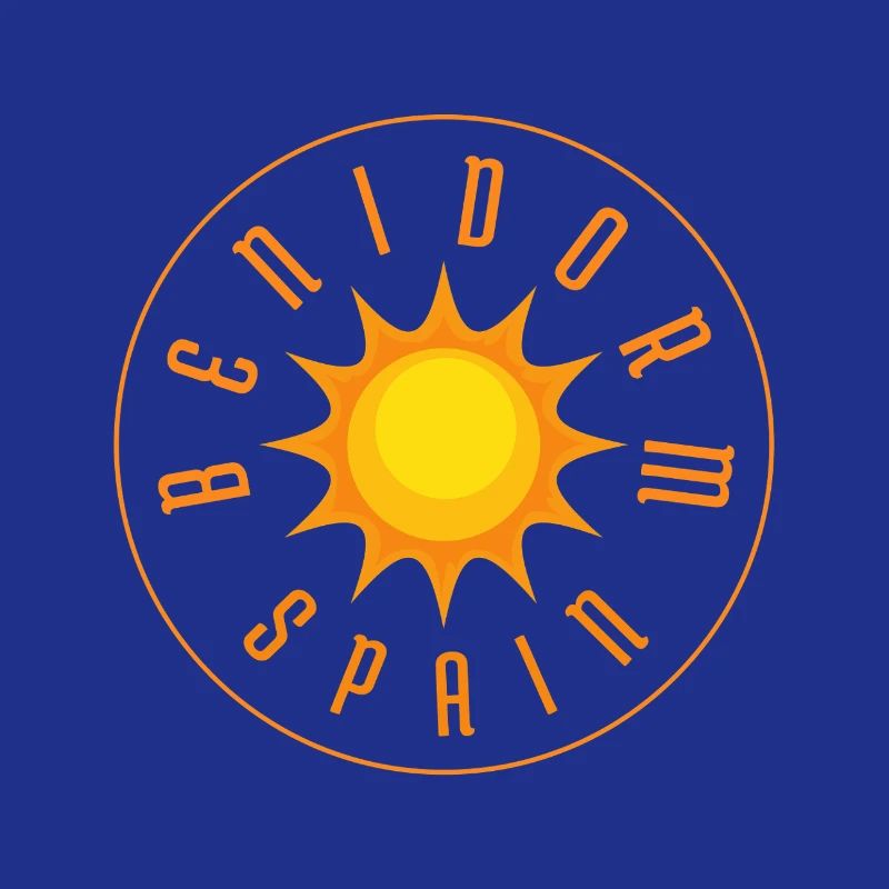 Benidorm Sunburst Circle Logo-Abzeichen