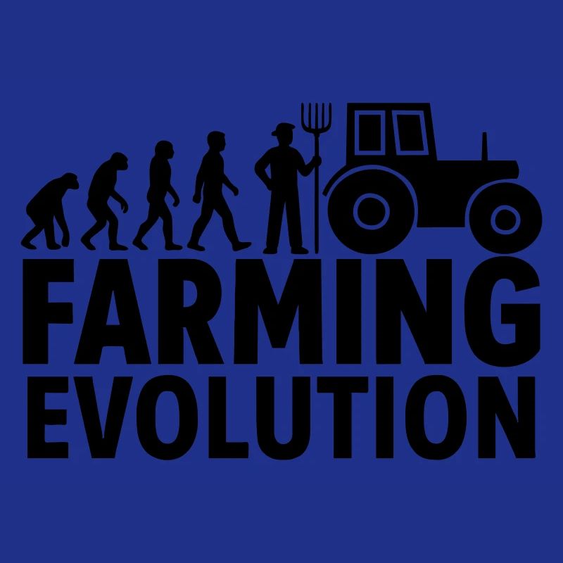 Agriculture Evolution Tractor Farmer