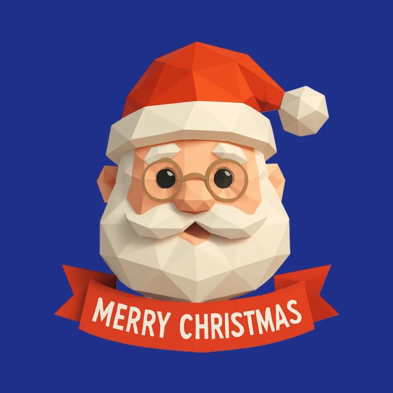 Polygon Père Noël – Joyeux Noël moderne