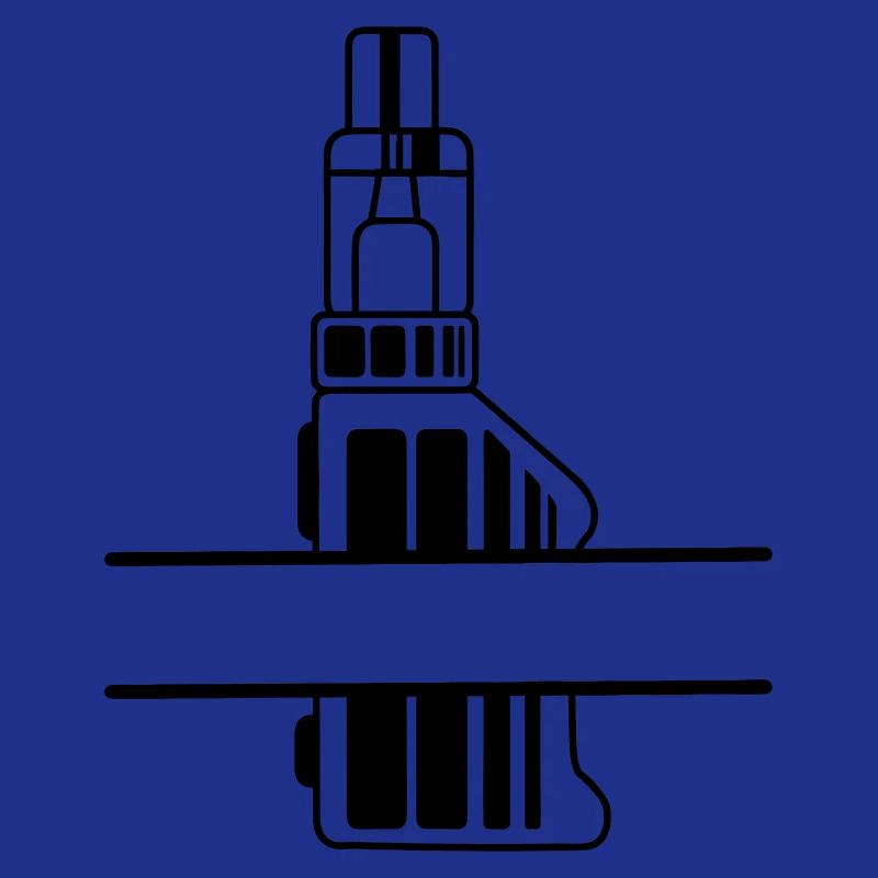 Silhouette de vape avec zone de texte
