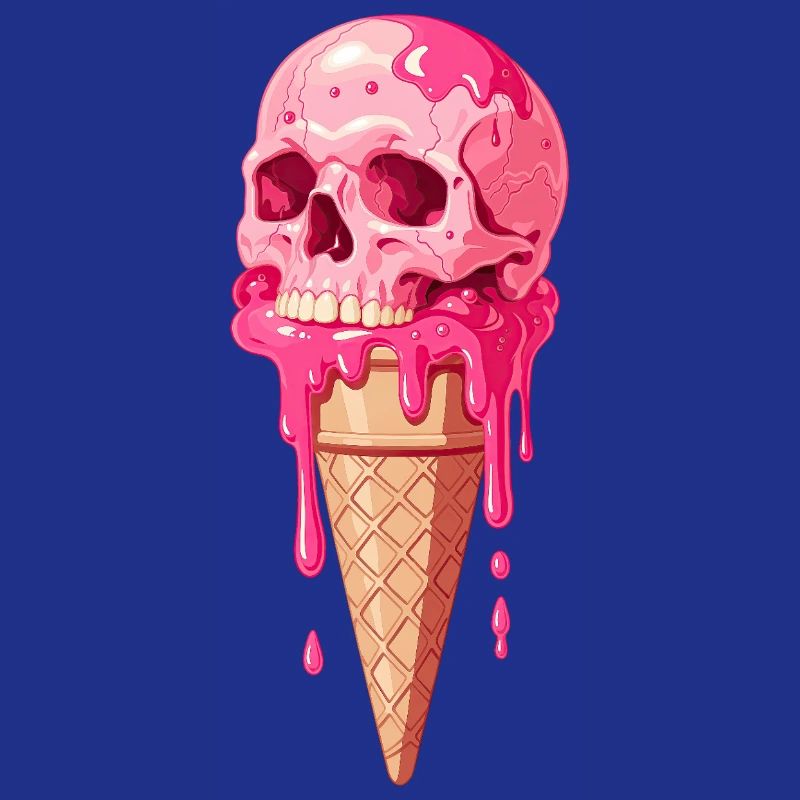 Pink Skull Eiscreme