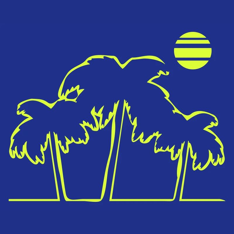 Île de la plage Palm Trees