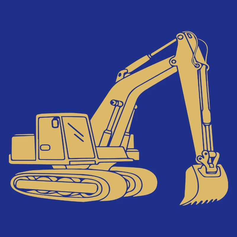 Bagger Silhouette Baugeräteführer Tiefbau