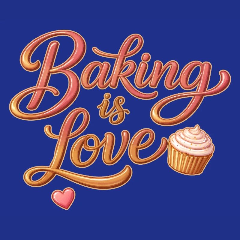 Baking is Love Baking Saying Design