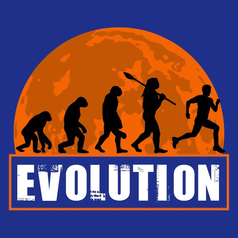 Running Man Evolution Funny Runner Tee Marathon