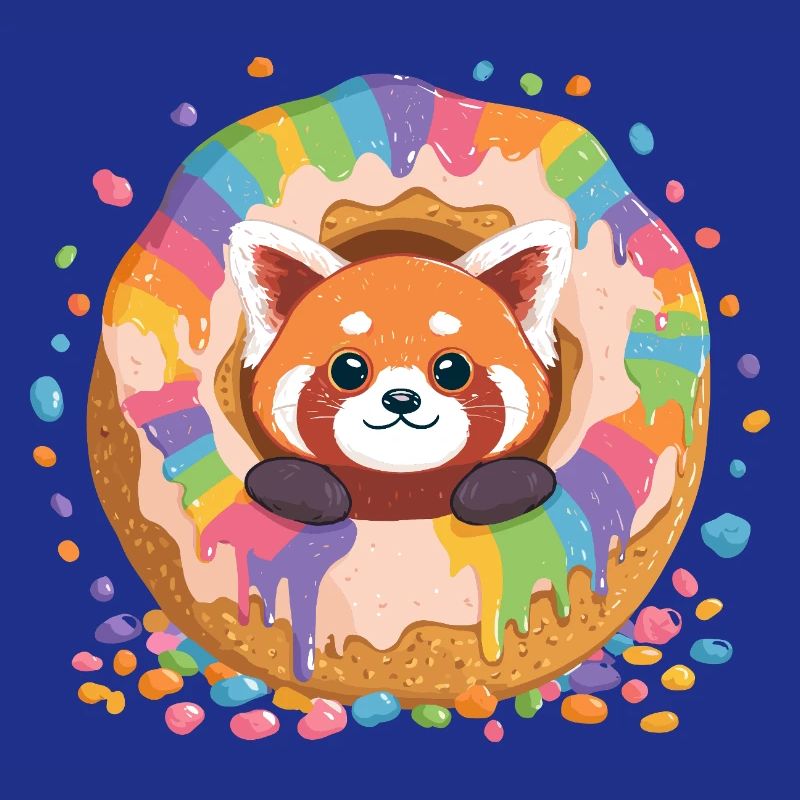 Donut Panda Regenbogen