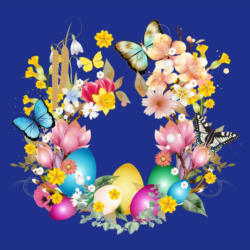 Blossoms & Easter eggs with spring-like accessories