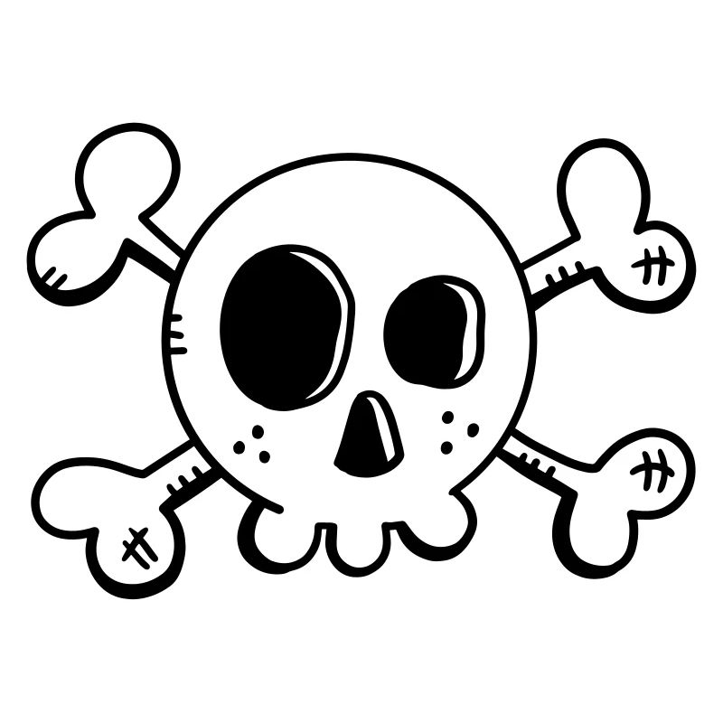 Comic Skull - Skull - Pirate - Skull