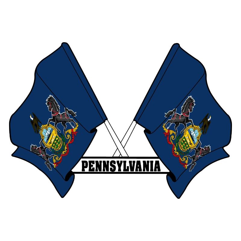 Two flags text PENNSYLVANIA