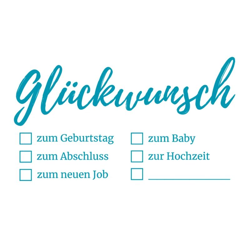 Congratulations lettering checkboxes