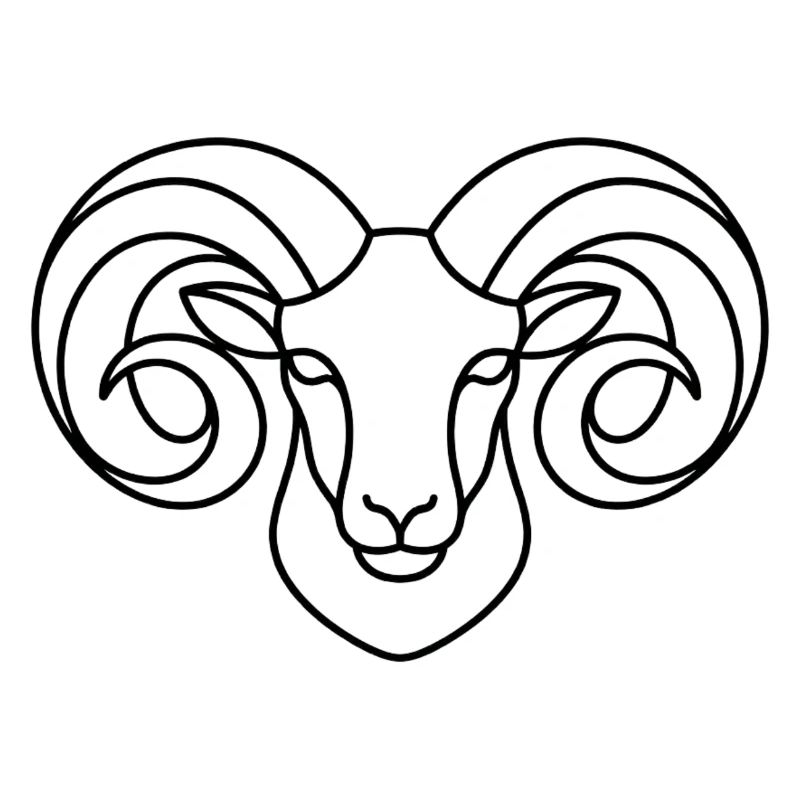 Strong ram's head