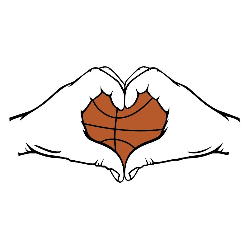 Forme de coeur de basket-ball