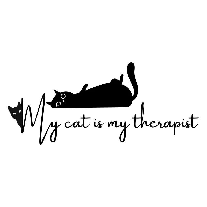 Chat - Mon chat est mon thérapeute - chat drôle