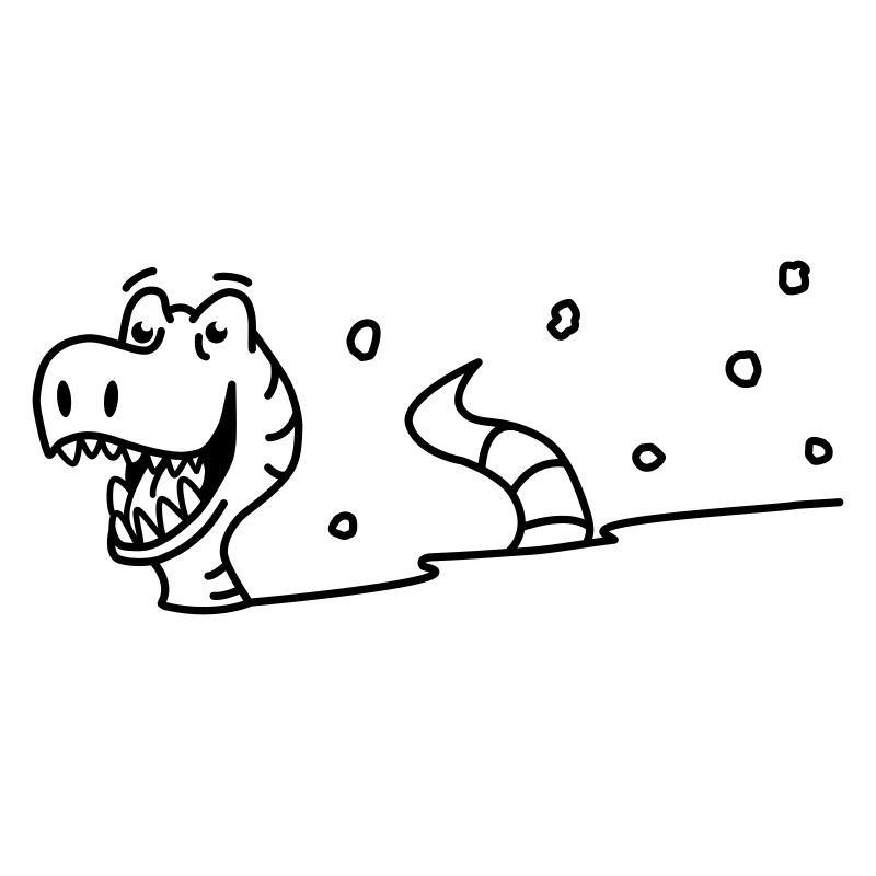 Dinosaurier im Schnee
