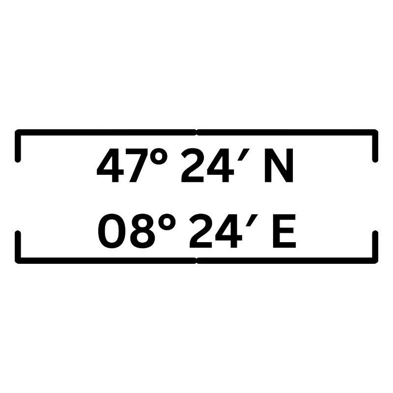 Coordinates Dietikon Zurich Minimalist