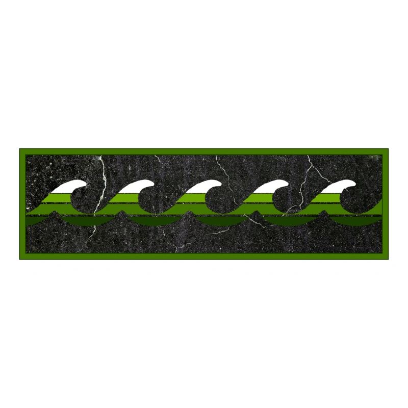 Logo Surfer Vert Blanc Noir