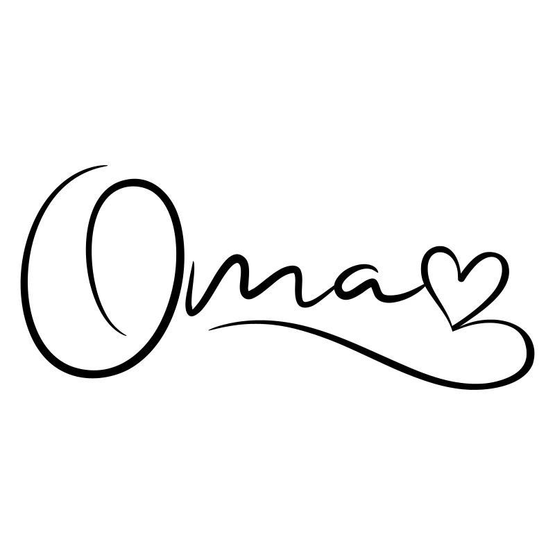Oma Schrift mit Herz