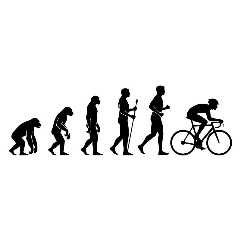 Road Cyclist Evolution T-Shirt Sticker Throw Pillow