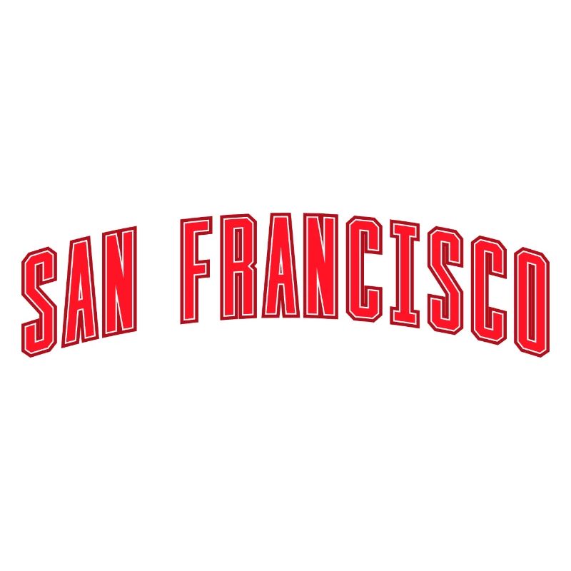 San Francisco Bow Lettering Red