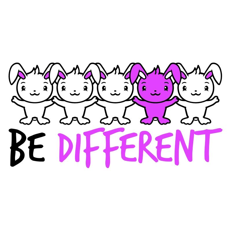 5 Hasen Freunde Unterschied Be Different Anders