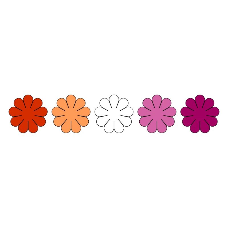Subtle Lesbian Pride flowers