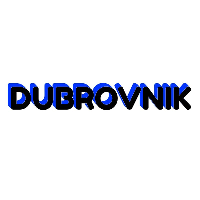 Lettrage de Dubrovnik dans la conception 3D