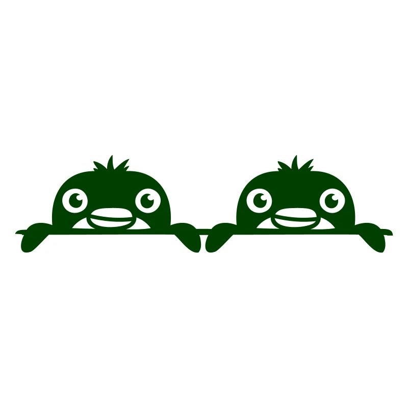 2 amis pingouins jetant un coup d’œil derrière le mur Équipe
