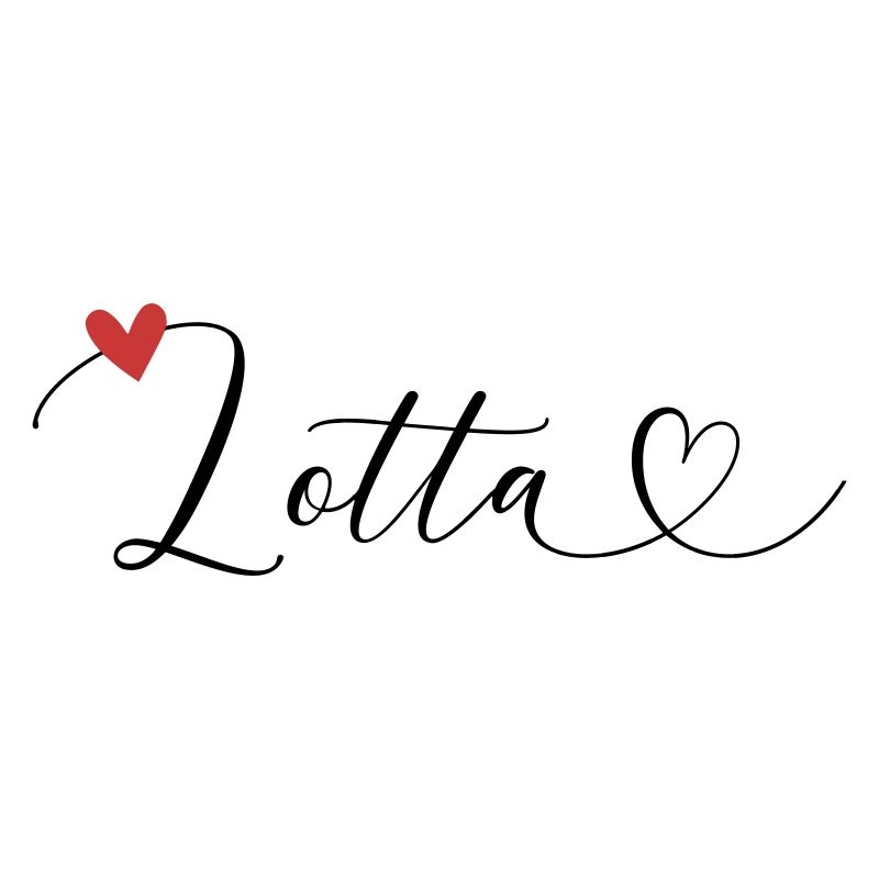 Lotta Last name First name Calligraphy heart