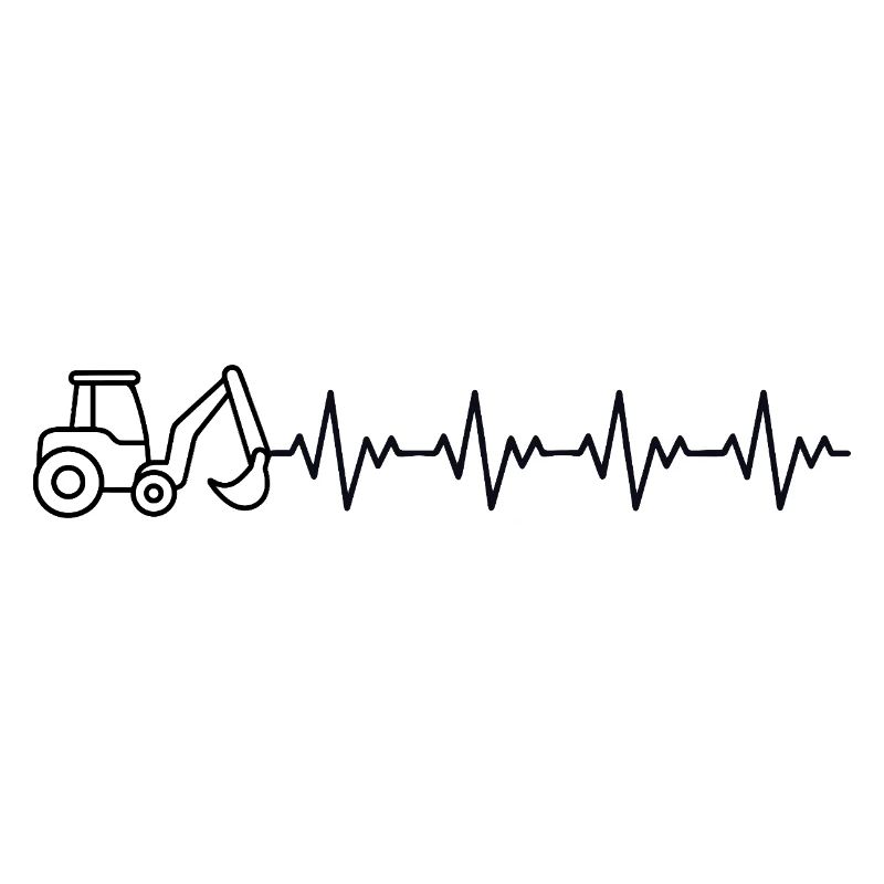 Bagger Baggern Baggerfahrer EKG Herzschlag