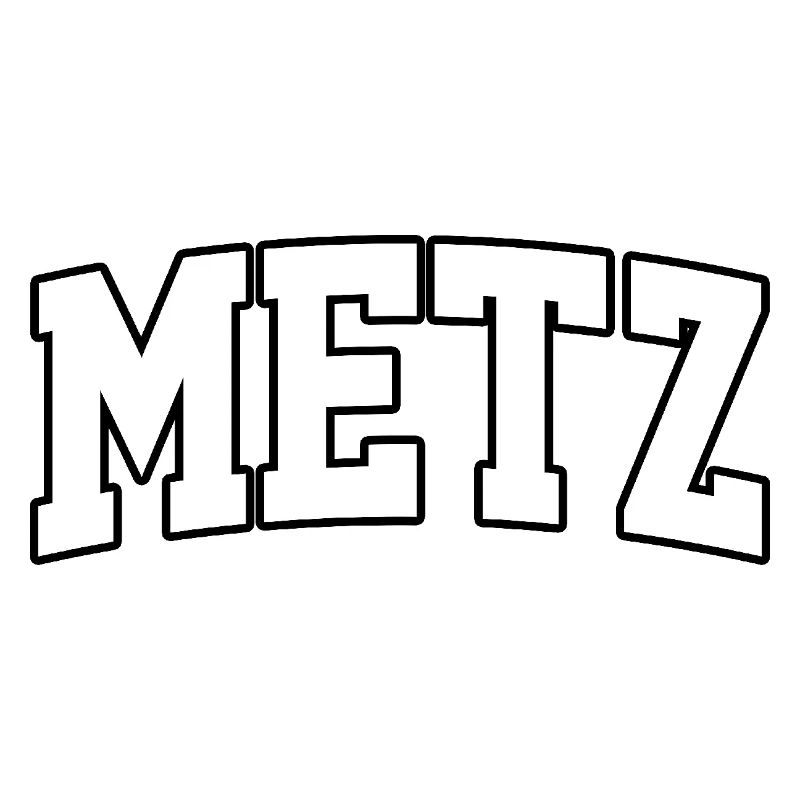 Metz logo: Collegiate design with an elegant and elegant style
