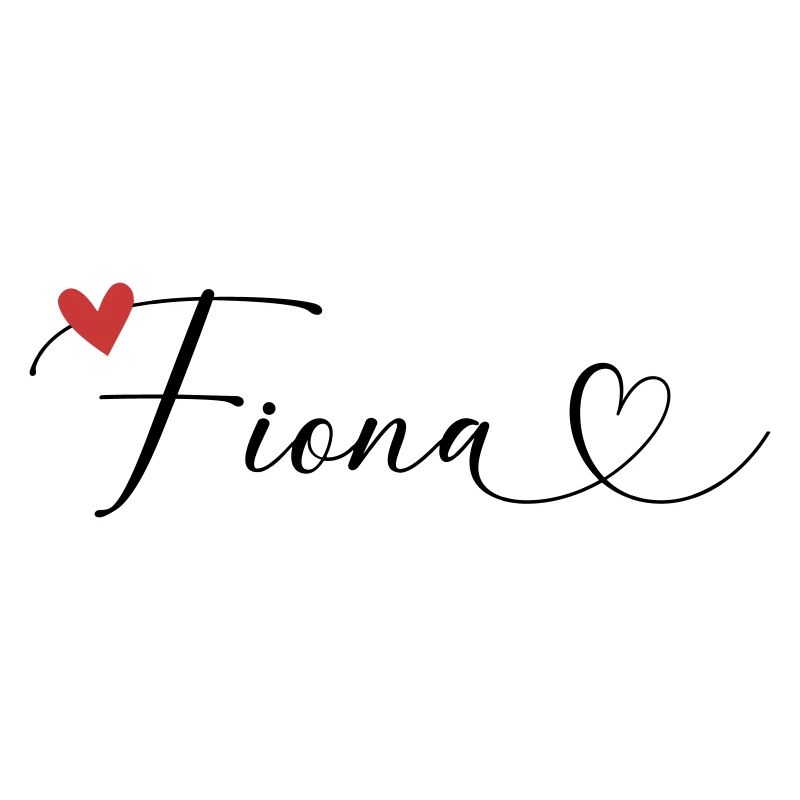 Fiona Last name First name Calligraphy heart
